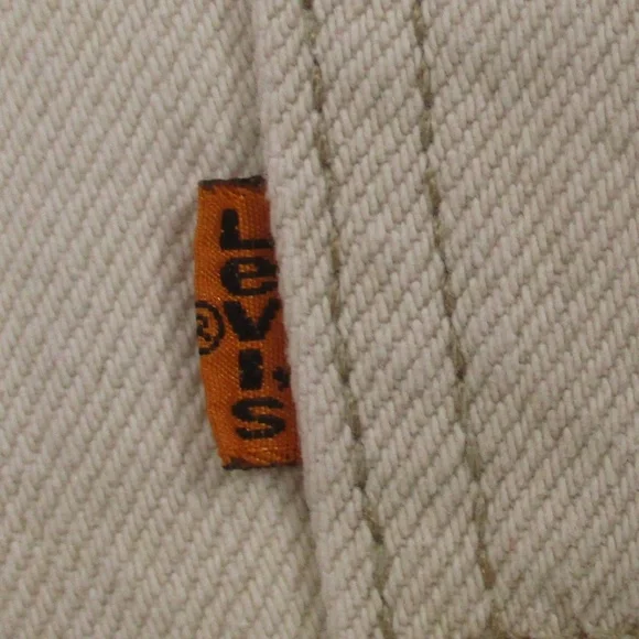 Levi's Vintage 80s Orange Tab Jeans Men 30x29 Beige 550 Relaxed Tapered Made USA - Picture 6 of 9